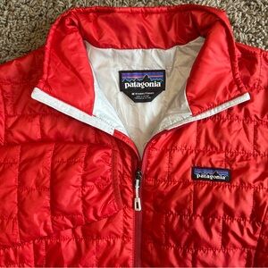 Patagonia Women's Medium Nano Puff Red Jacket Insulated Primaloft Quilted 84216